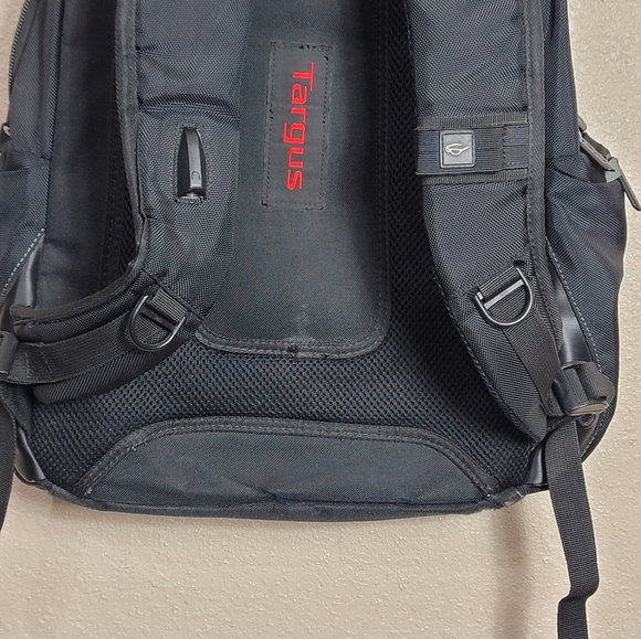 Targus Black Grey Padded Backpack Sport Laptop Bag School Active Travel Camera - Picture 3 of 10